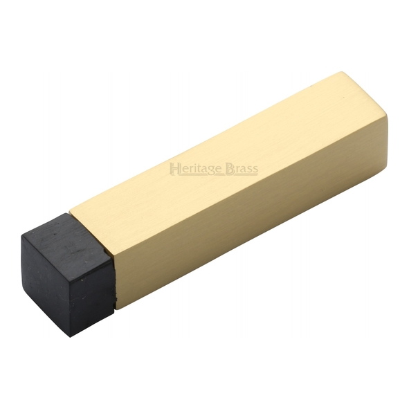 V1084-SB • 76 x 16 x 16mm • Satin Brass • Heritage Brass Wall Mounted Square Section Door Stop