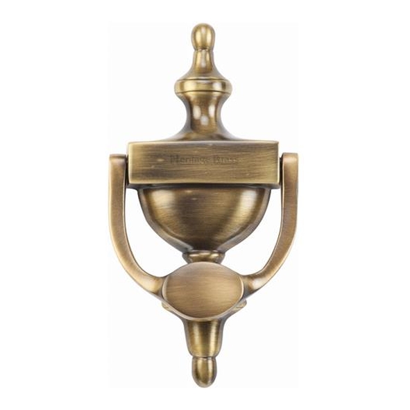 V910 195-AT  195mm  Antique Brass  Heritage Brass Urn Pattern Door Knocker