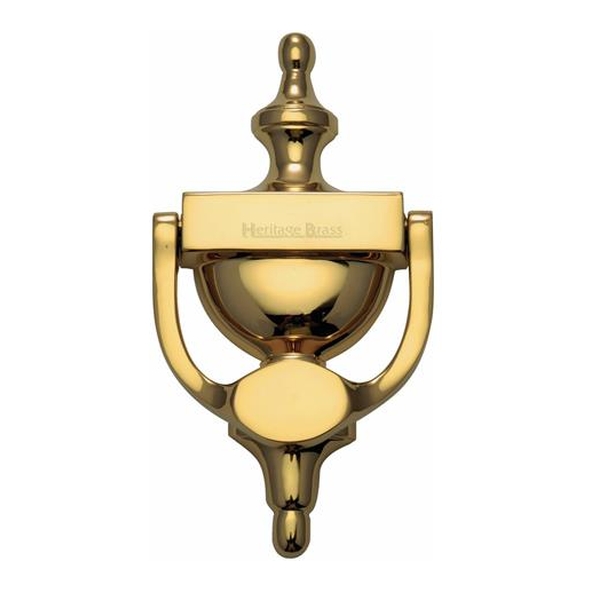 V910 195-PB  195mm  Polished Brass  Heritage Brass Urn Pattern Door Knocker