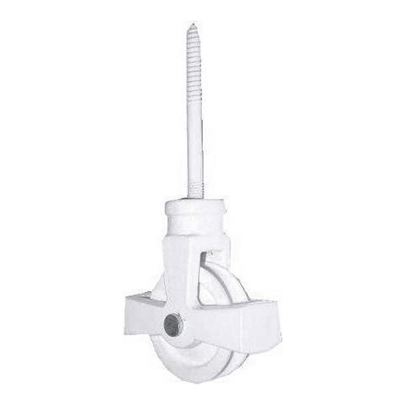 41-WH  Single Wheel Pulley Only  White  For Laundry Hanging Set