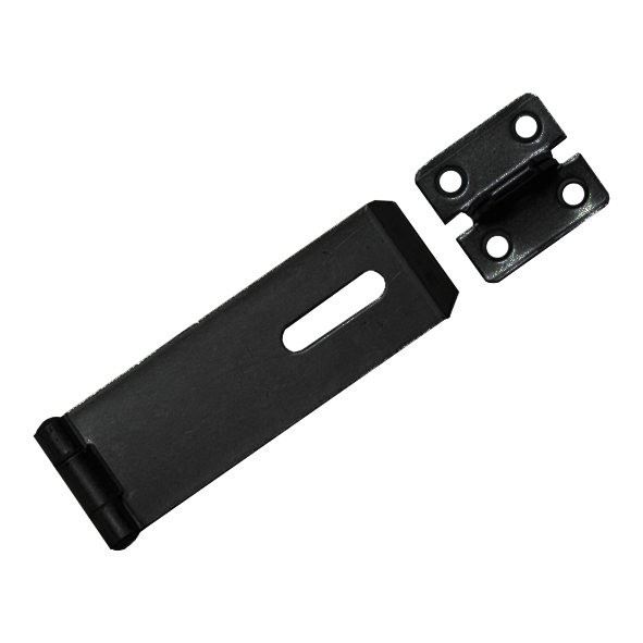 617-115-BL  115 x 38mm  Black  Medium Pattern Safety Hasp & Staple