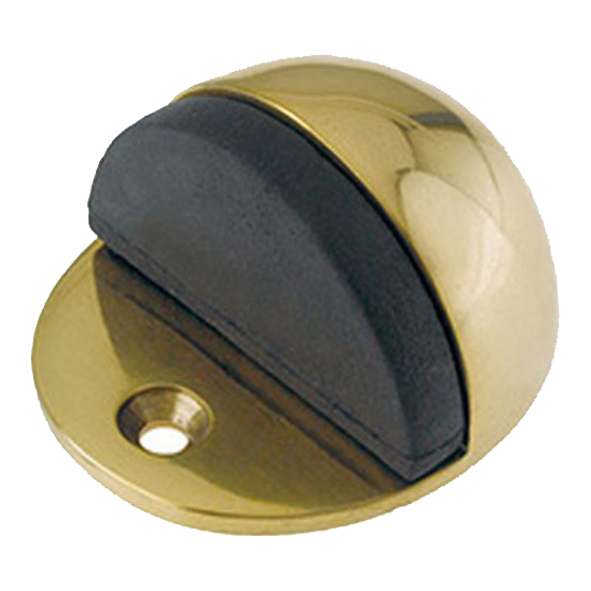 1705.1  024mm  Brass Plated on Alloy  Floor Mounted Oval Door Stop