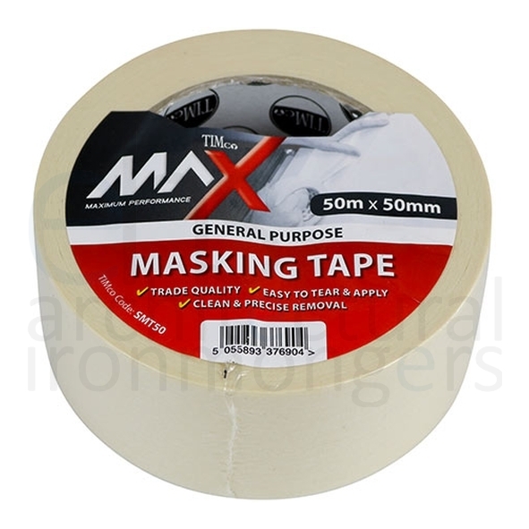 MASK-STD-50  50m x 50mm  Off White  Masking Tape
