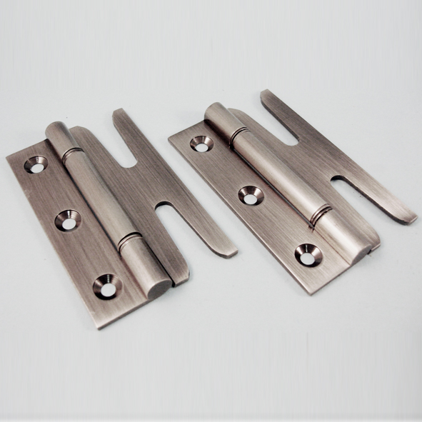 THD148/AN  075mm  Antique Nickel [25kg]  Steel Washered Brass Simplex Slotted Hinges