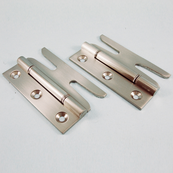 THD148/SNP  075mm  Satin Nickel [25kg]  Steel Washered Brass Simplex Slotted Hinges
