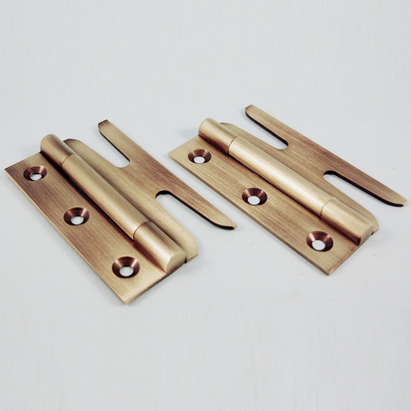 THD189/AB  075mm  Antique Brass [12.5kg]  Unwashered Brass Simplex Slotted Hinges
