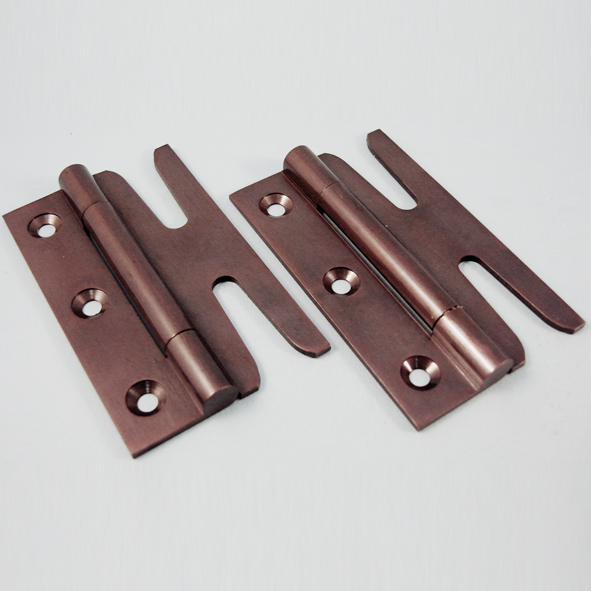 THD189/BRO  075mm  Imitation Bronze [12.5kg]  Unwashered Brass Simplex Slotted Hinges