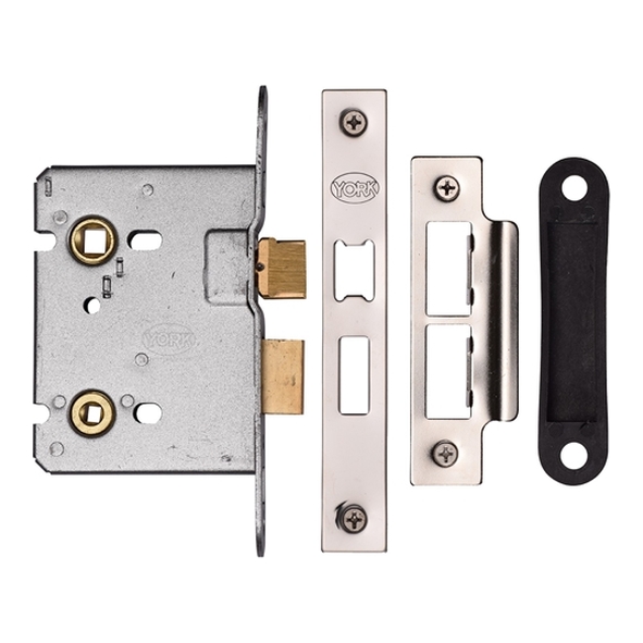 YKBL3N-PC&PN  076mm [057mm]   Polished Chrome / Nickel  Heritage Brass Bathroom Lock