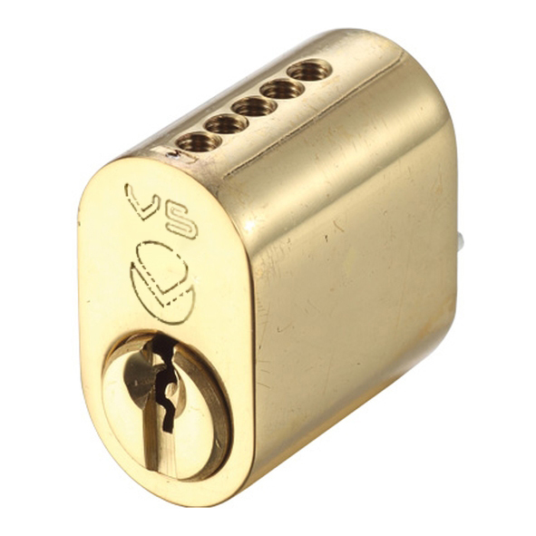 V5OPSOO31PBKA • 31mm • EXTERNAL • Polished Brass • Veir 5 Pin Scandinavian [ASSA Type] Cylinder