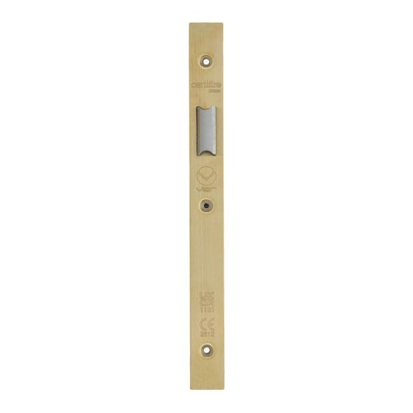 VDAP01-S-PVDSB  Square Forend & Striker  PVD Satin Brass  for Veir DIN Latches