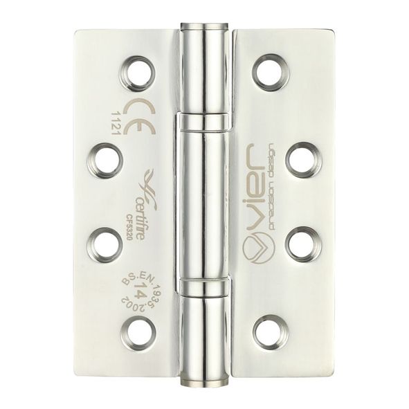 VHP243-PSS  102 x 076 x 3.0mm  Polished [160kg]  G14 CE Ball Bearing Square Corner 201 Stainless Butt Hinges