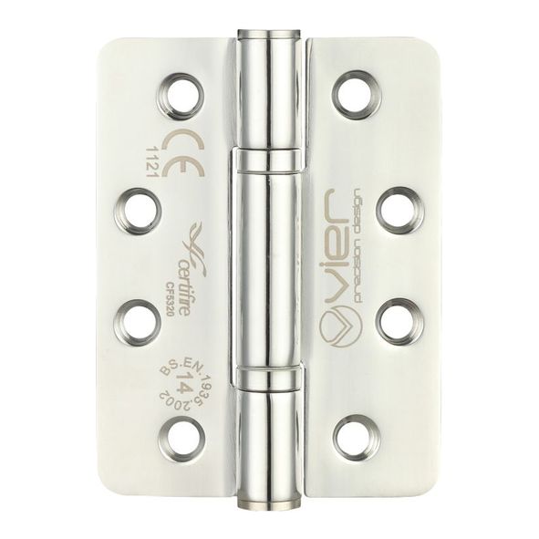 VHP243R-PSS  102 x 076 x 3.0mm  Polished [160kg]  G14 CE Ball Bearing Square Corner 201 Stainless Butt Hinges