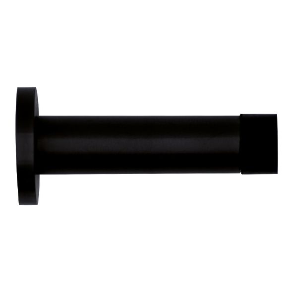 ZAS07-PCB  070mm  Black  Zoo Hardware Wall Mounted Projection Door Stop On Concealed Fixing Rose