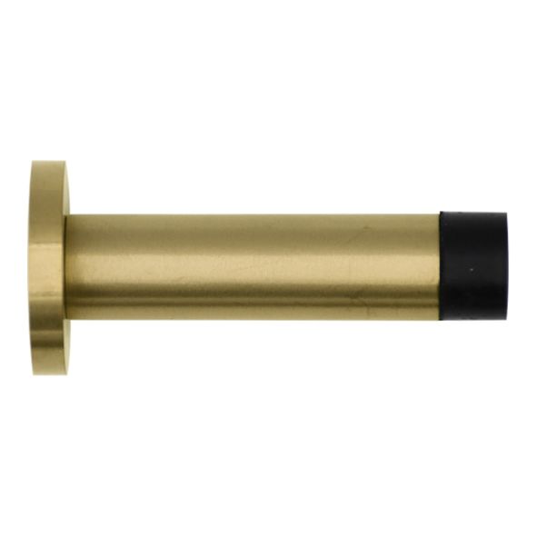 ZAS07-PVDSB  070mm  PVD Satin Brass  Zoo Hardware Wall Mounted Projection Door Stop On Concealed Fixing Rose
