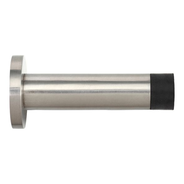 DSW1016SSS  076mm  Satin Stainless  Wall Mounted Projection Door Stop With Concealed Fixing Rose