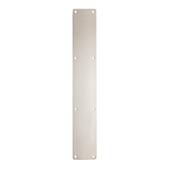 ZAS32RCSS  475 x 75 x 1.5mm  Satin Stainless  Zoo Hardware 1.5mm Thick Radiused Corner Finger Plate