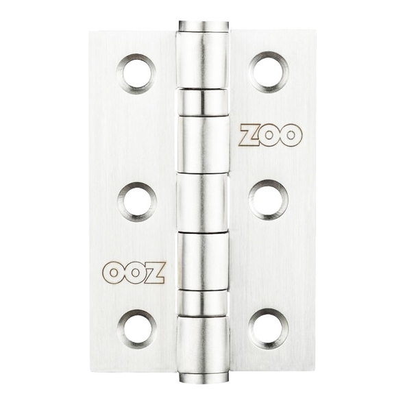 ZHSS232P  076 x 050 x 2.0mm  Polished [40kg]  Ball Bearing Square Corner 201 Stainless Butt Hinges