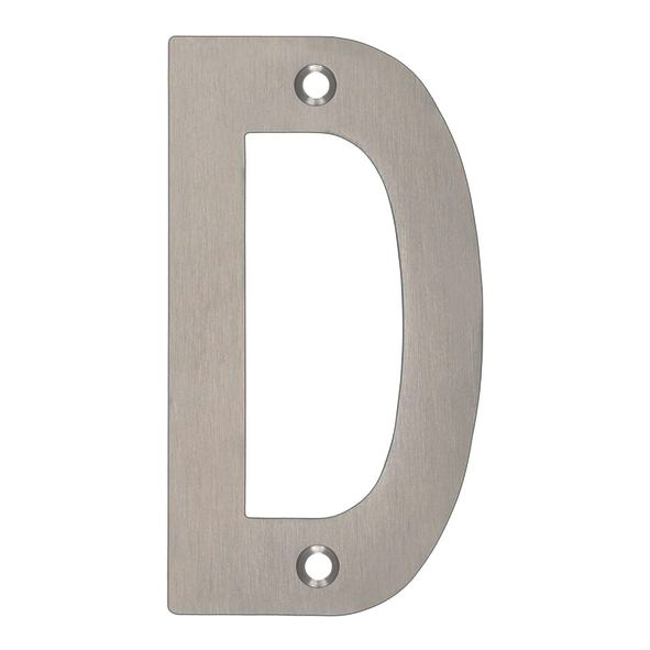 ZSNDSS • 102mm • Satin Stainless • Zoo Hardware Face Fixing Letter D