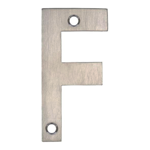 ZSNFSS75 • 075mm • Satin Stainless • Zoo Hardware Face Fixing Letter F