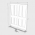 XL Joinery Internal White Primed Shaker Door Pairs [Clear Glass] - view 2