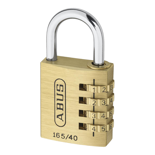 165-40  40 x 81 x 18mm Body  4 Digit  Abus Brass Combination Padlock