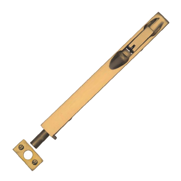 5645-203X19-PB • 203 x 19mm • Polished Brass • Extended Throw Lever Action Flush Bolt