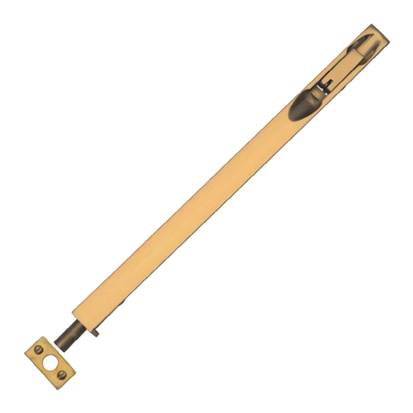 5645-305X19-PB • 305 x 19mm • Polished Brass • Extended Throw Allart Lever Action Flush Bolt