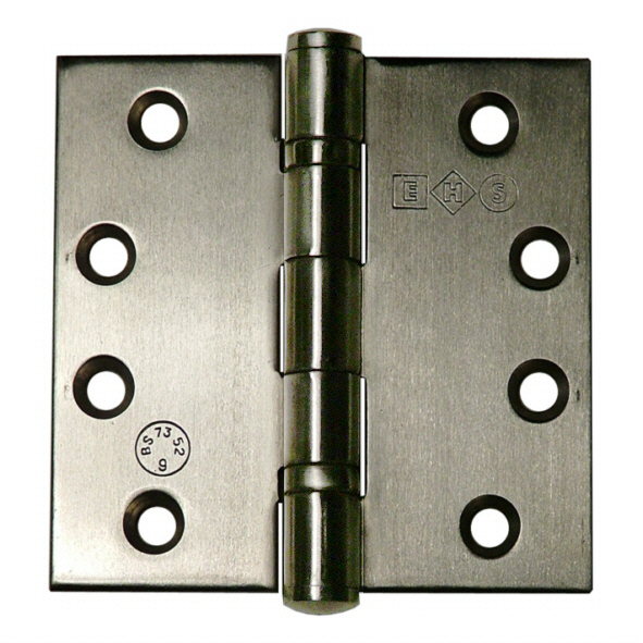 E5200-04 • 102 x 102 x 3.0mm • Satin [120kg] • Format Grade 304 Ball Bearing Square Stainless Steel Butt Hinges