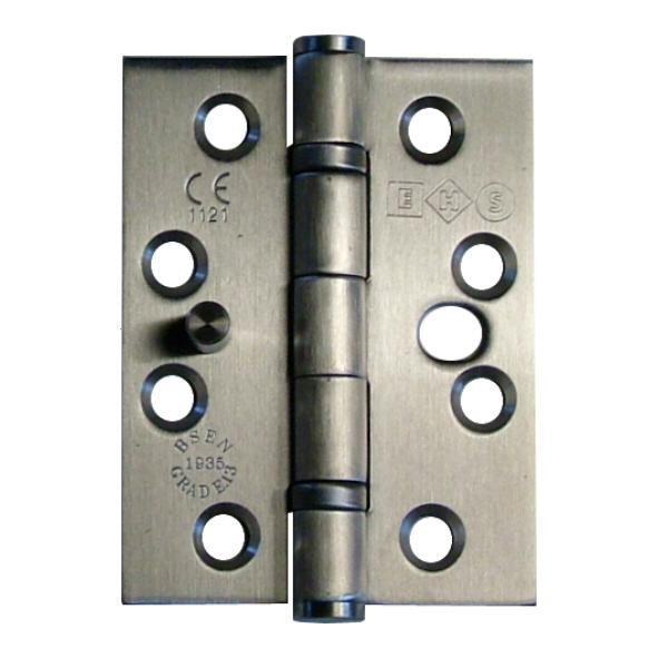 018.76510.222 • 100 x 076 x 3.0mm • Satin [120kg] • Format Ball Bearing Square Dog Bolt Stainless Steel Butt Hinges