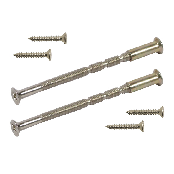 909.46.127 • M4 x 35mm to 78mm Overall • Nickel Plated • Back To Back Bolts For Door Furniture
