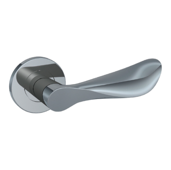 303-04 • Satin Stainless • Format Duckbill Levers On Round Roses