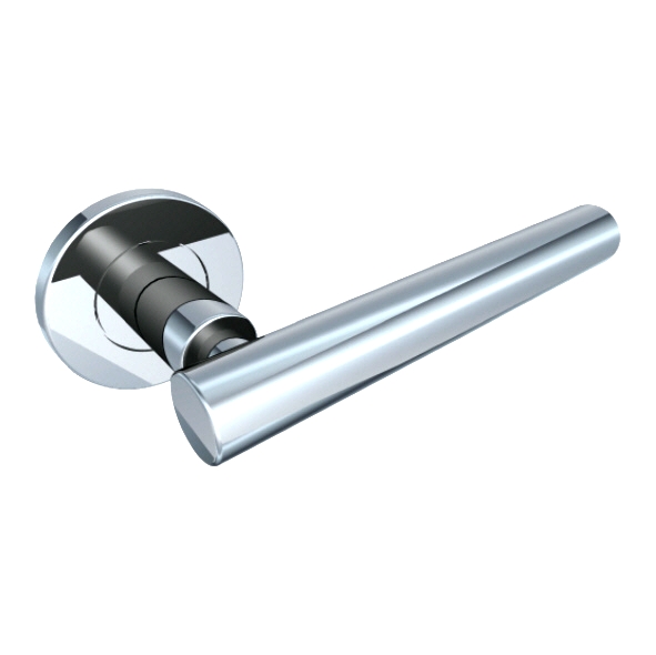 121/S-02 • Polished Stainless • Format Straight Pedestal Levers On Round Roses