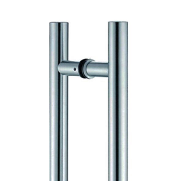 404/19/BB/300-04 • 0300 x 0200 x 19mm Ø • Satin Stainless • Format Grade 304 Back To Back Pedestal [Guardsman] Pull Handles