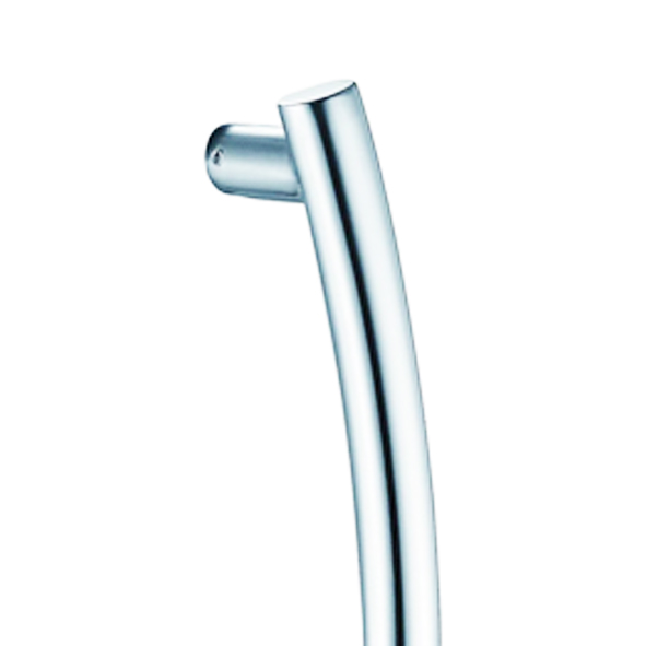 405/19/BT/525-02 • 525 x 425 x 19mm Ø• Polished Stainless • Format Grade 304 Bolt Fixing Arched Pedestal Round Bar Pull Handle