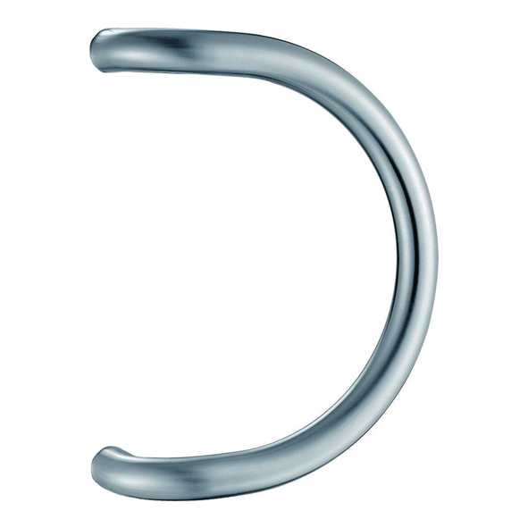 418/25/BT/300-04 • 300 x 25mm Ø • Satin Stainless • Format Grade 304 Bolt Fixing Semi Circular Round Bar Pull Handle