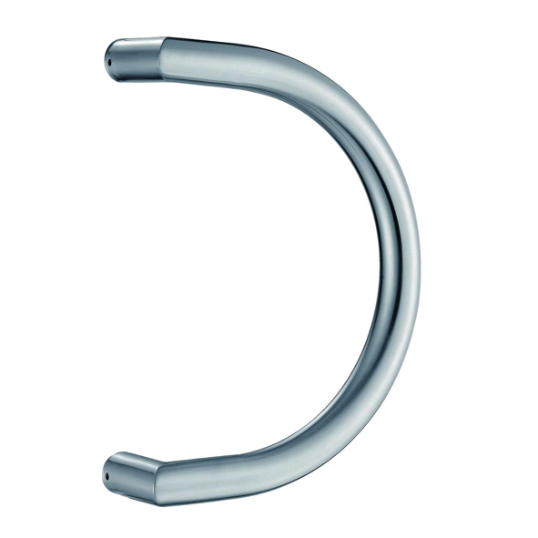 391.65710.212 • 300 x 32mm Ø • Satin Stainless • Format Grade 304 Bolt Fixing Semi Circular Mitred Round Bar Pull Handle