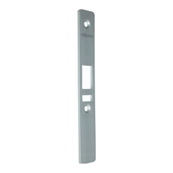 52FP4511  Satin Aluminium  Flat Faceplate For Threaded And Euro Cylinder Deadlatch Case