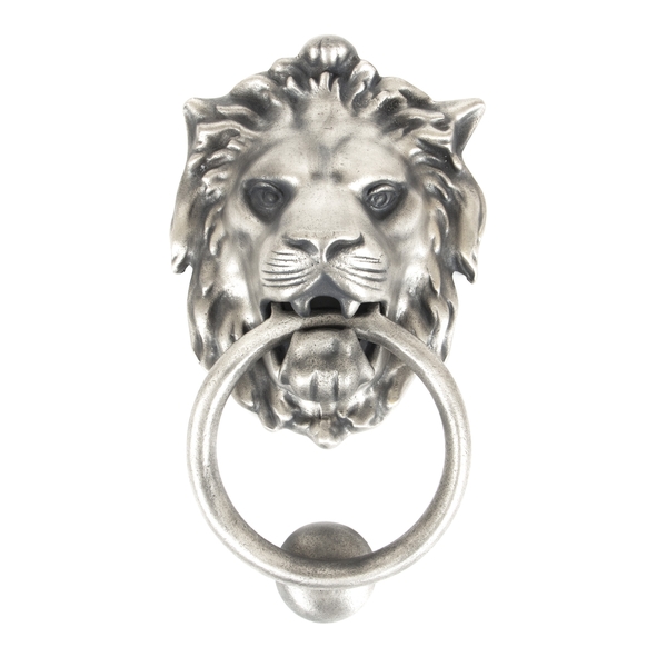 33019 � 170 x 130mm � Antique Pewter � From The Anvil Lion's Head Knocker