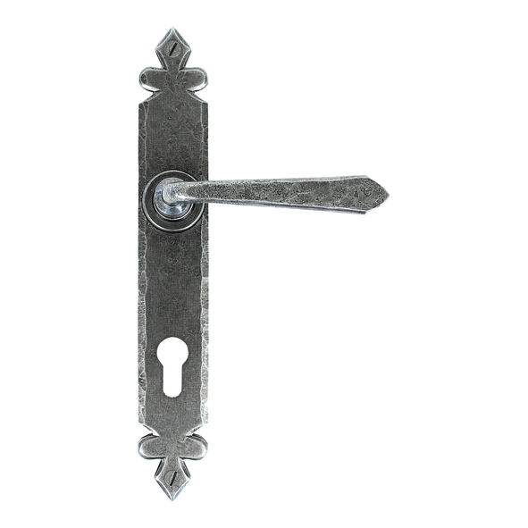33068 • 273 x 40 x 5mm • Pewter Patina • From The Anvil Cromwell Lever Espag. Lock Set