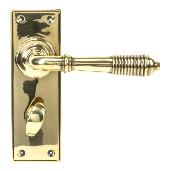 33084 • 152 x 50 x 8mm • Aged Brass • From The Anvil Reeded Lever Bathroom Set