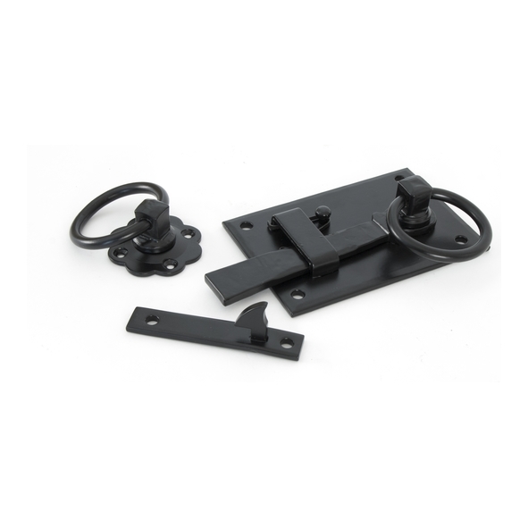 33295 • 152mm x 103mm • Black • From The Anvil Cottage Latch - RH