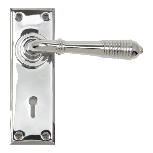 33306 • 152 x 50 x 8mm • Polished Chrome • From The Anvil Reeded Lever Lock Set