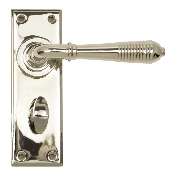 33326 • 152 x 50 x 8mm • Polished Nickel • From The Anvil Reeded Lever Bathroom Set