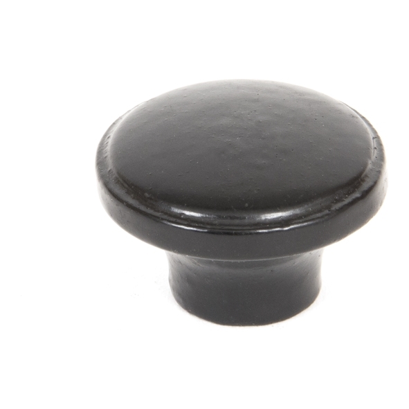 33371 • 32mm • Black • From The Anvil Ribbed Cabinet Knob