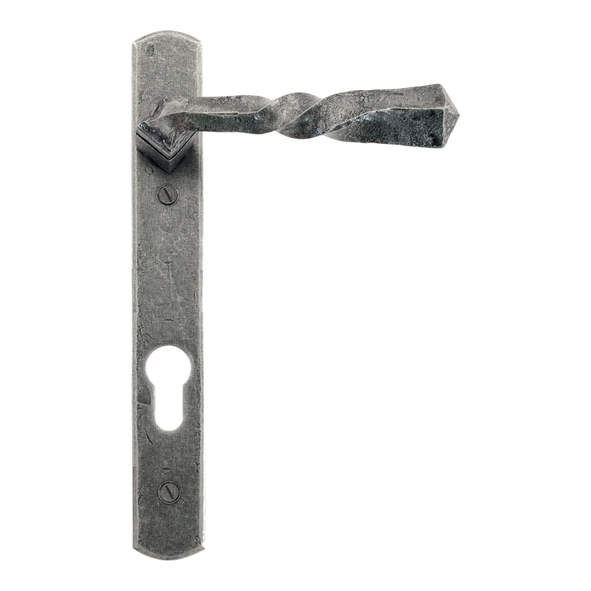 33633 • 220 x 30 x 5mm • Pewter Patina • From The Anvil Narrow Lever Espag. Lock Set