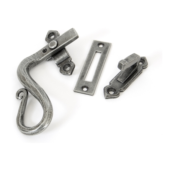 33710 • 133mm • Pewter Patina • From The Anvil Locking Shepherds Crook Fastener - LH