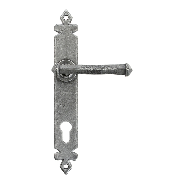 33766 • 273 x 40 x 5mm • Pewter Patina • From The Anvil Tudor Lever Espag. Lock Set