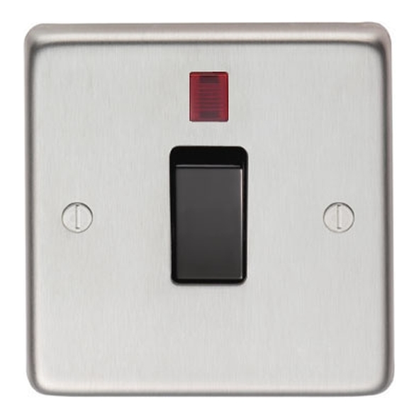 34206/1 • 86mm x 86mm x 7mm • Satin Stainless • From The Anvil Single Switch + Neon