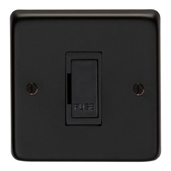 34207/2 • 86mm x 86mm x 7mm • Matt Black • From The Anvil 13 Amp Unswitched Fuse