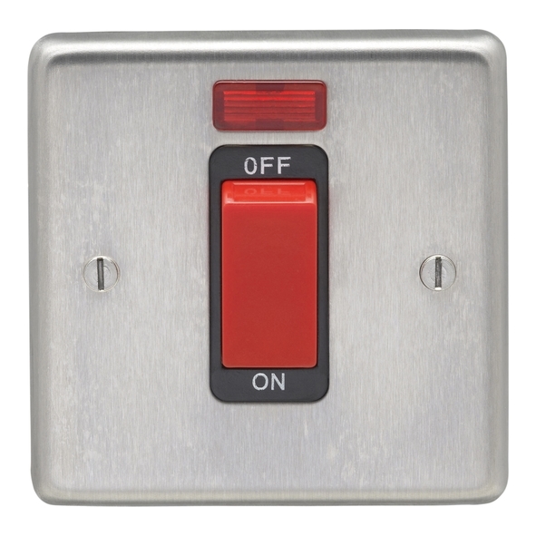 34212/1 • 86mm x 86mm x 7mm • Satin Stainless • From The Anvil Single Plate Cooker Switch